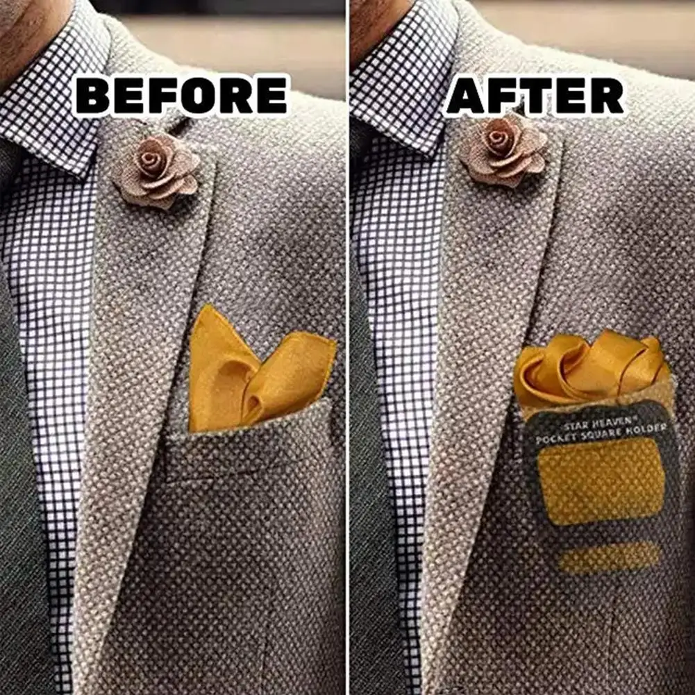 Pocket Square Holder Handkerchief Keeper Organizer Accessories For Men Square Scarf Suits Tuxedos Vests Dinner Jackets