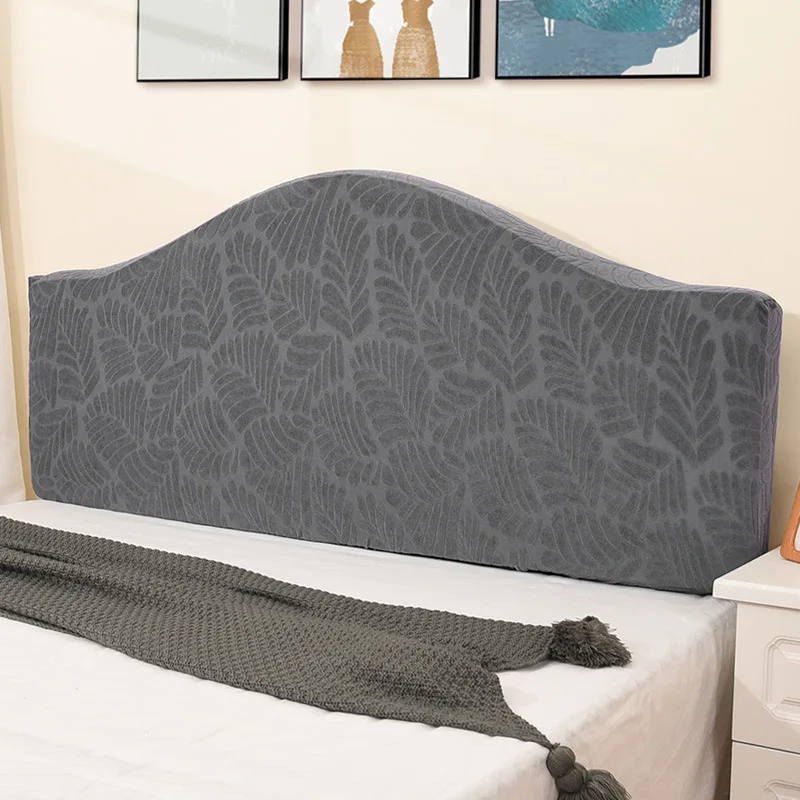 Elastic Headboard Cover Home Hotel Soft Dustproof Headboard Cover Half Arc Shape All-inclusive Velvet Protector