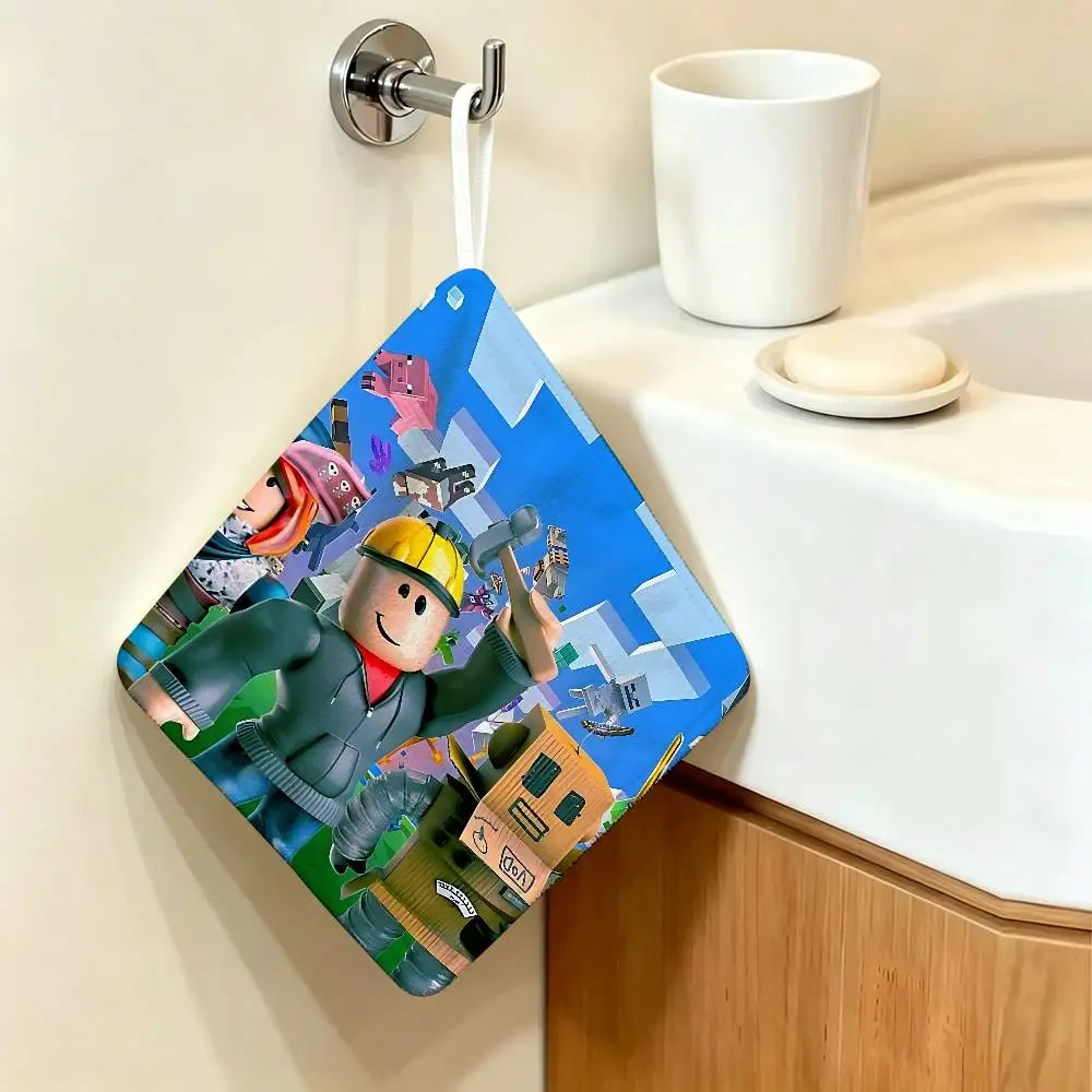 Roblox-Themed Polyester Cotton Kitchen Towel - Soft and Skin-Friendly