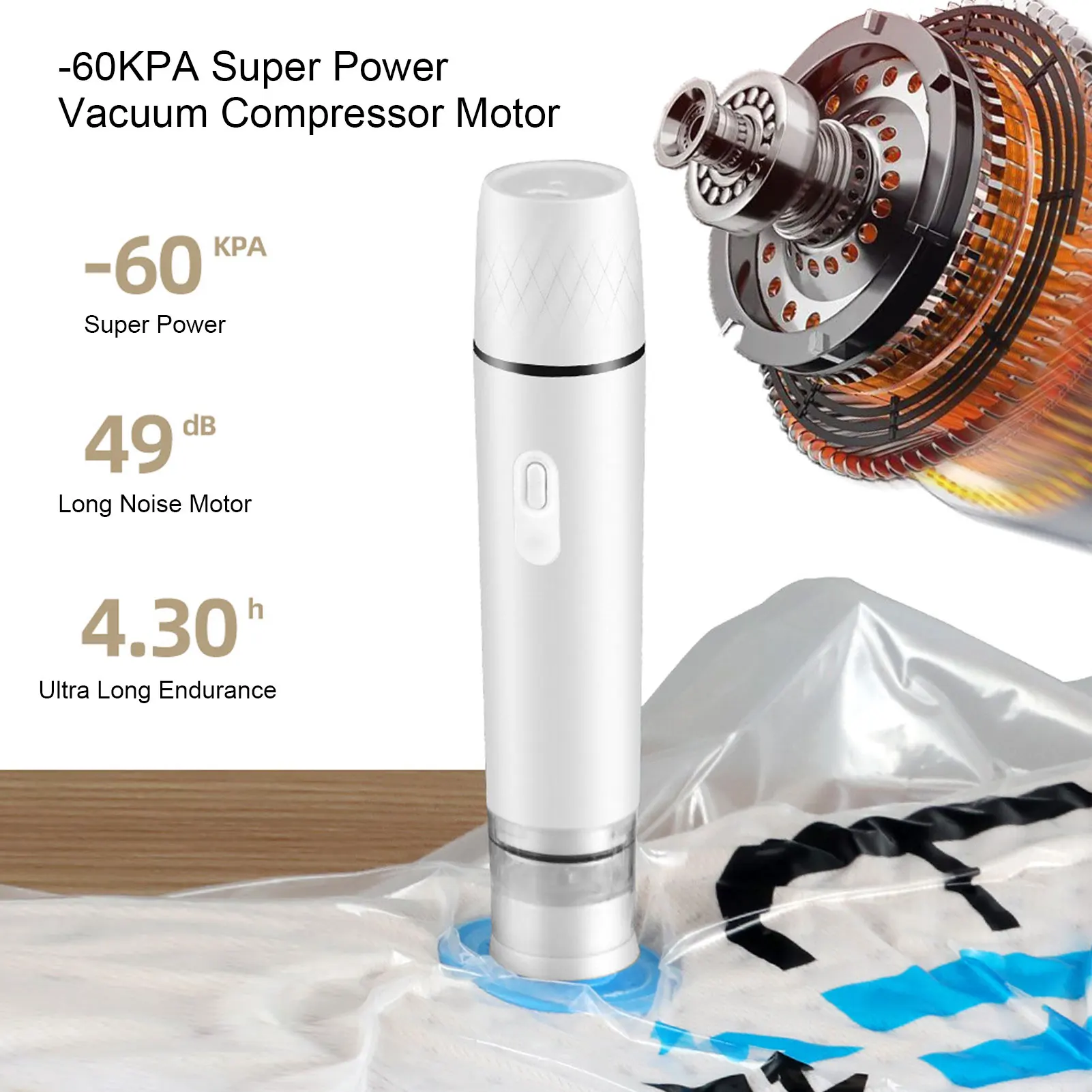 Air Pump Vacuum Sealer Electric Air Pump Electric Air Pump Handheld Vacuum Sealer Cordless Sealing Machine Tool for Food Storage