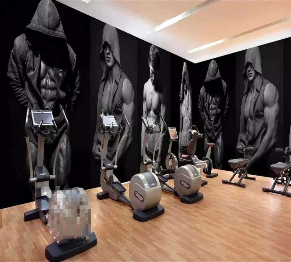 Xuesu-papel de Parede Autoadesivo Impermeável Mural Papel de Parede Ginásio Fitness Boxe Bar