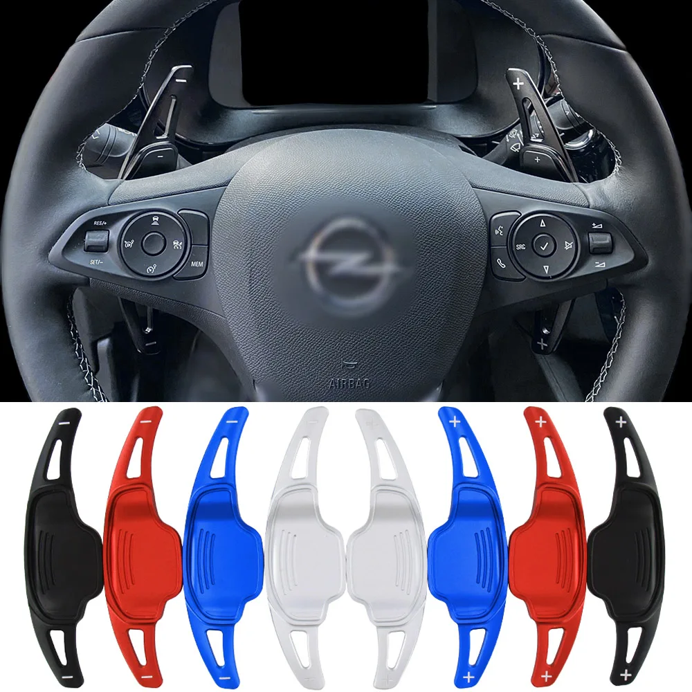 For Opel Corsa F GS LINE Insignia B GSi Grandland X Hybrid4 Mokka Car  Steering Wheel Paddle Shift Extension Shifters DSG Sticker
