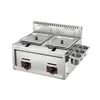 Stainless Steel French Fries Machine 2 Tanks 2 Baskets Commercial Potato Chip Fryer Gas Deep Fryer 1