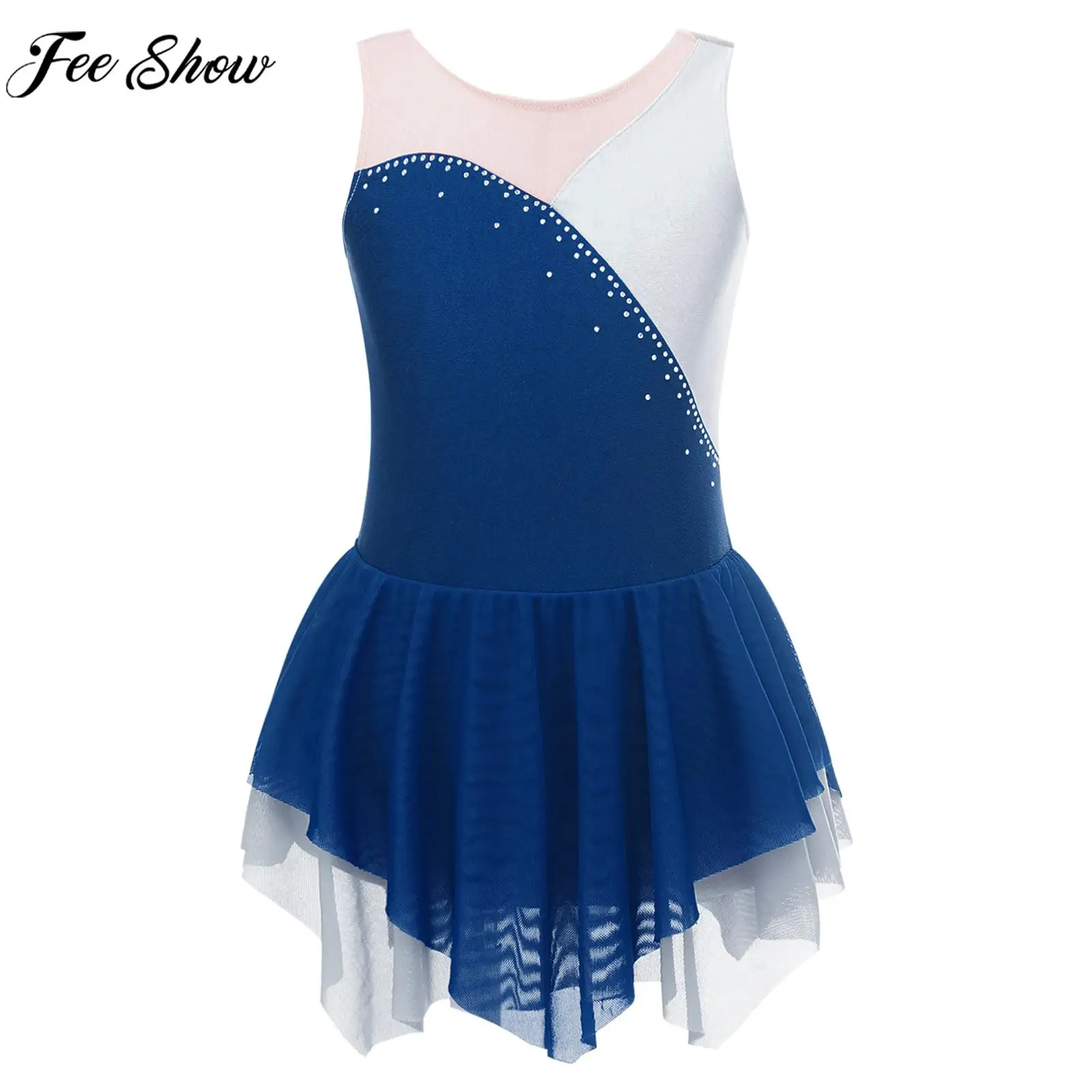 Girls Figure Skating Dance Dress Ballet Gymnastics Leotard Tutu ...