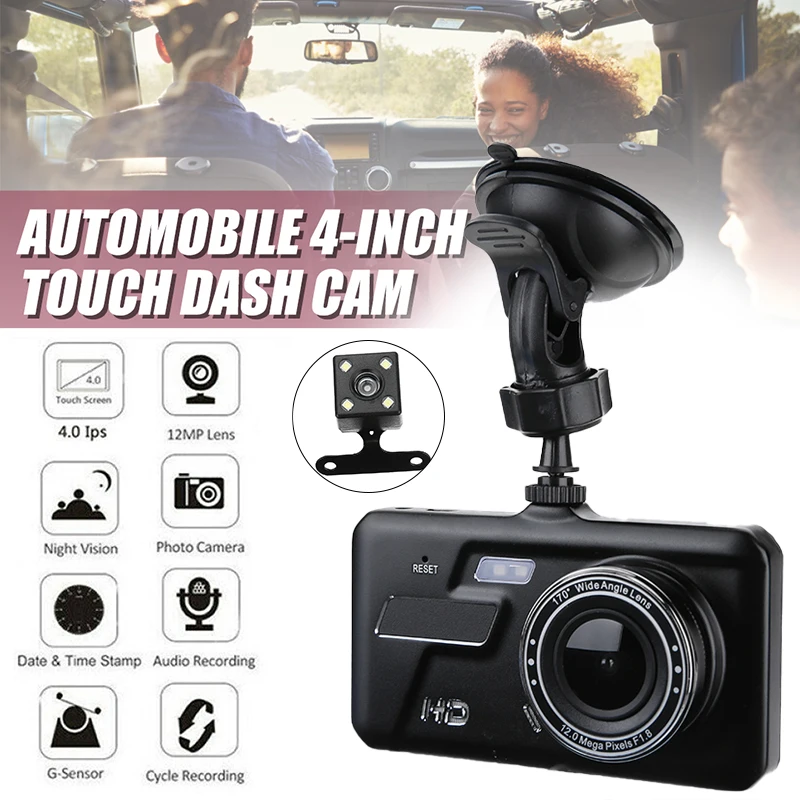 1pc4inchTouchCarRecorderAutomobileRearviewCameraHD1080PDash