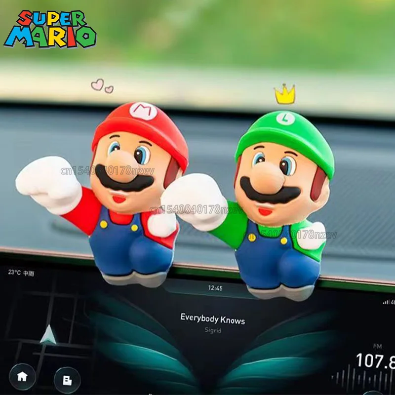 Super Mario 3D Stereo Car Sticker Moto Bicicletta Mario Bros Accessori Sticker Kawiii Anime Figure Decorazione Giocattoli Bambole