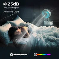 Nouveau ventilateur pliable 20000mAh avec télécommande/lumière/minuterie 9 vitesses ventilateur debout oscillant détachable ventilateur de Camping Rechargeable Portable 5