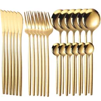 24PCS Flatware Set Stainless Steel Cutlery Set for 6,Spoons And Forks Kitchen Utensil Set for Home Wedding Festival Party