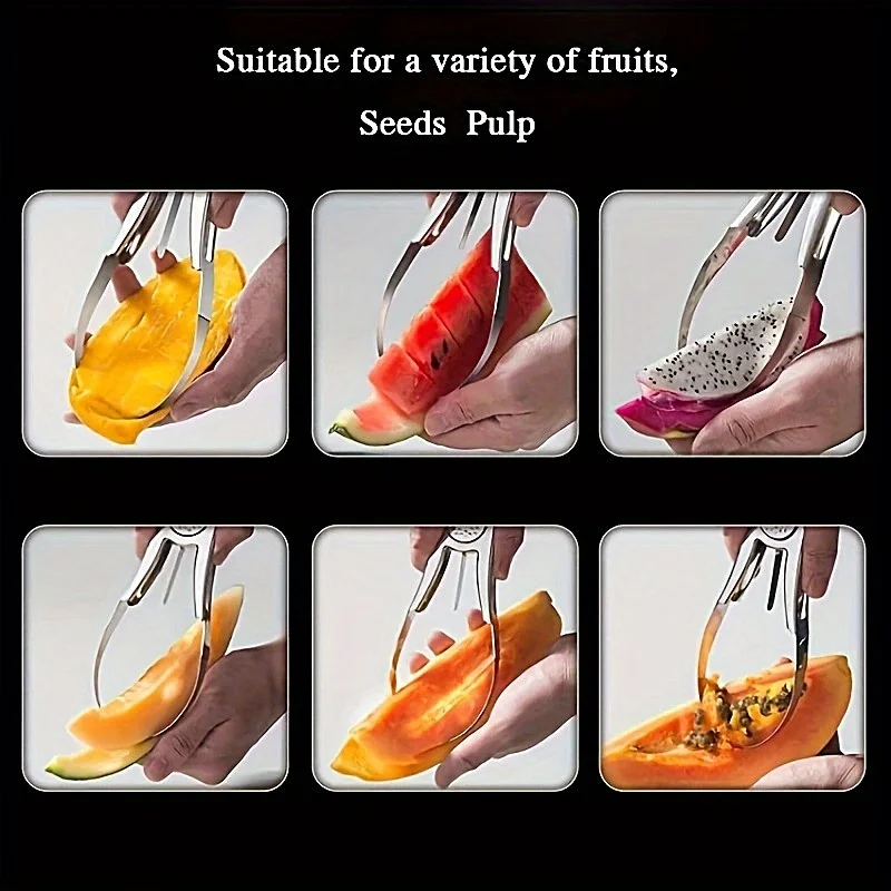 1pc Mango Cutter Creative Fruit Peeler Mango Slicer Watermelon Melon Fruit Divider Peeler Knife for Pulp Practical Kitchen