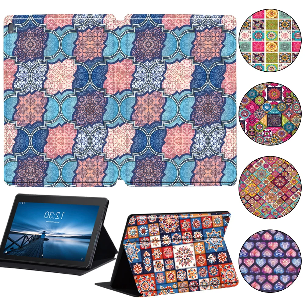 Per Lenovo Tab M7/M8/M10 Fhd Plus Custodia Per Tablet Modello Bohemien Lenovo Tab E10/Tab M10 Custodia In Pelle Di Alta Qualità + Stilo