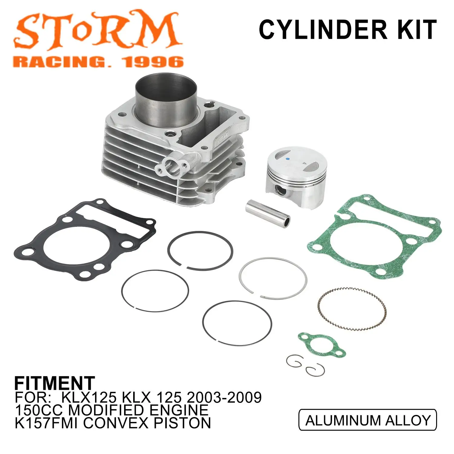 

Мотоциклетные аксессуары, поршень цилиндра для Kawasaki KLX125 2003-2009, Мотокросс, модифицированный двигатель куб. См, выпуклый поршень k157мф