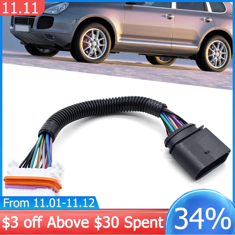 Car Xenon HID Front Headlight Headlamp Bulb Wiring Harness for Porsche Cayenne 95563123911 955