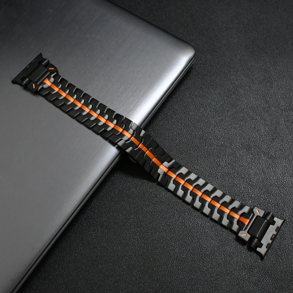 Elegant Titanium Stainless Steel Watch Bracelet - Luxury Color Band
