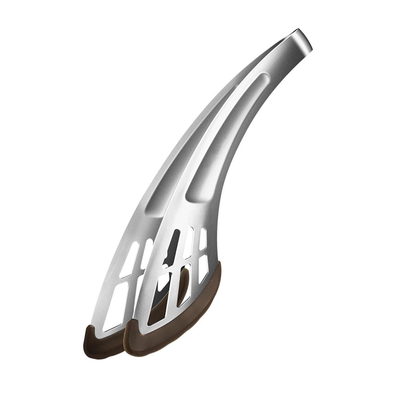 LFGB Certificate 304 Stainless Steel Safety Silicone Barbecue Clip Never Deform Weightless Food Tongs for Fried Kitchen Tool