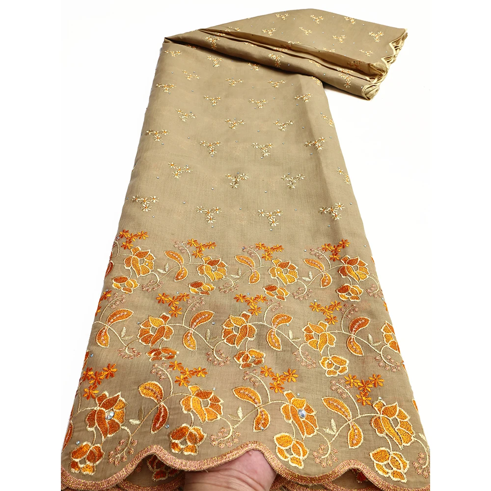 5Yards African Cotton Lace Fabric Embroidery Nigerian Swiss Voile Lace Fabrics Sewing For Women Wedding Party Dress cotton voile lace fabric