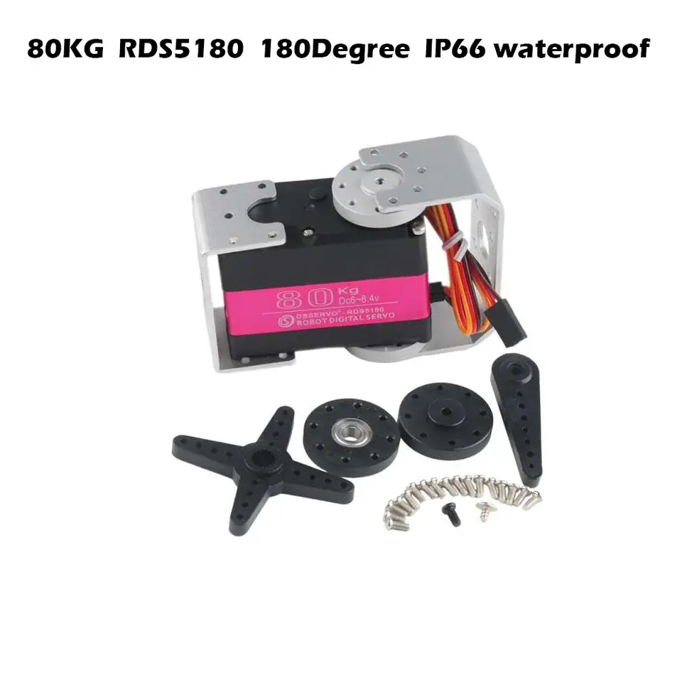 HV Robotic Digital Servo 160kg 150kg 80kg 60kg 35kg 25kg 20kg 17kg Metal Gear Servo Double-Shaft High Torque 180/270 Degree IP66 image 14
