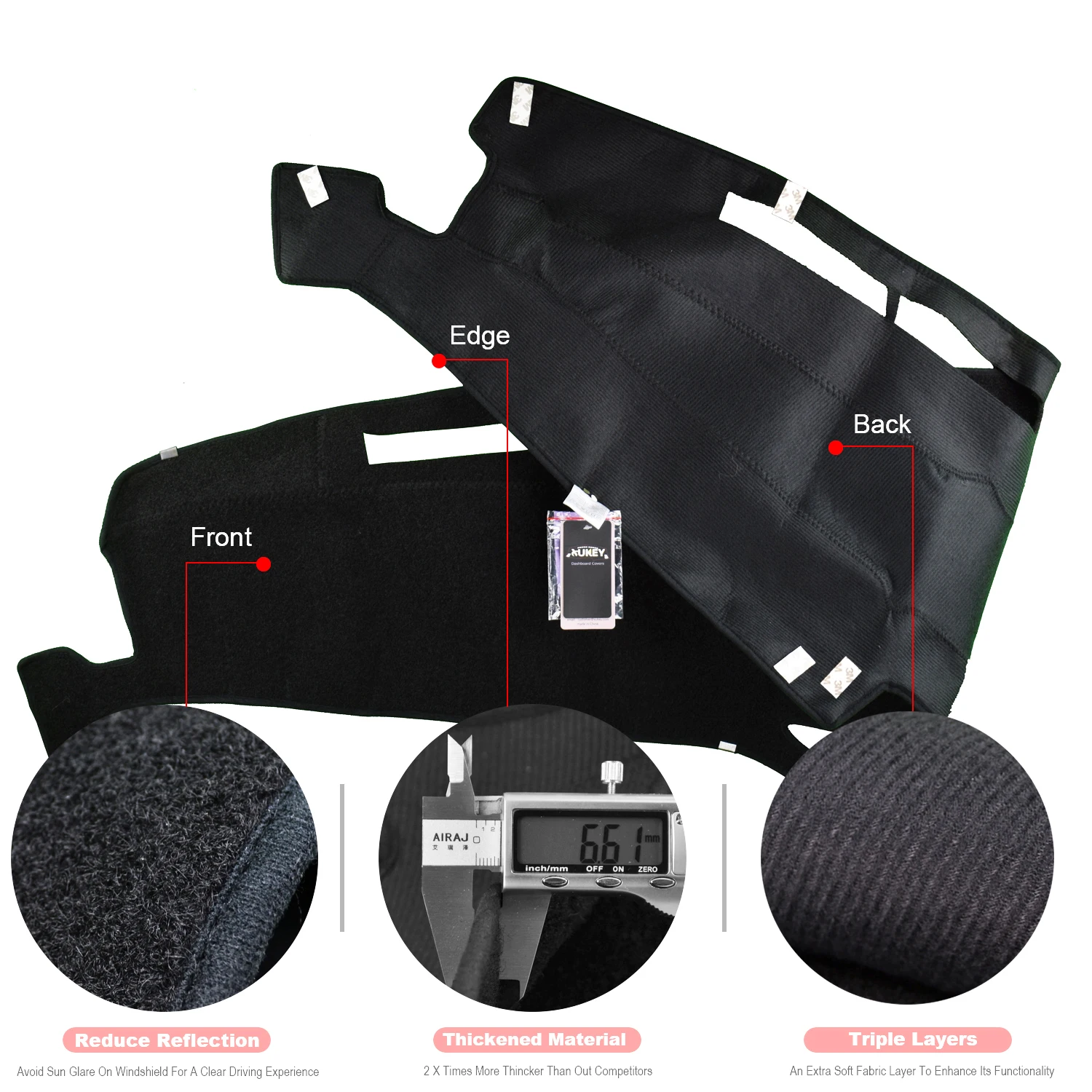 Xukey Dash Mat Dashboard Cover Sun Shade For Ford F150 F250 F350 F450 F550 1992-1994 1995 1996 dashboard pad cover