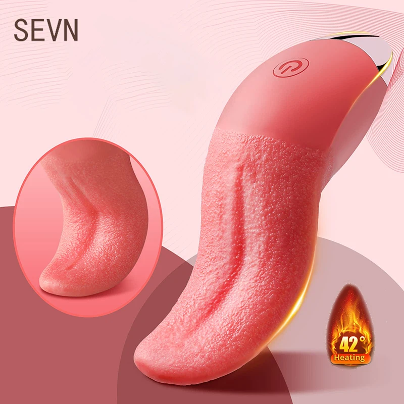 Female sex toys 10 Mode heating tongue licking vibrator for women clit stimulator
