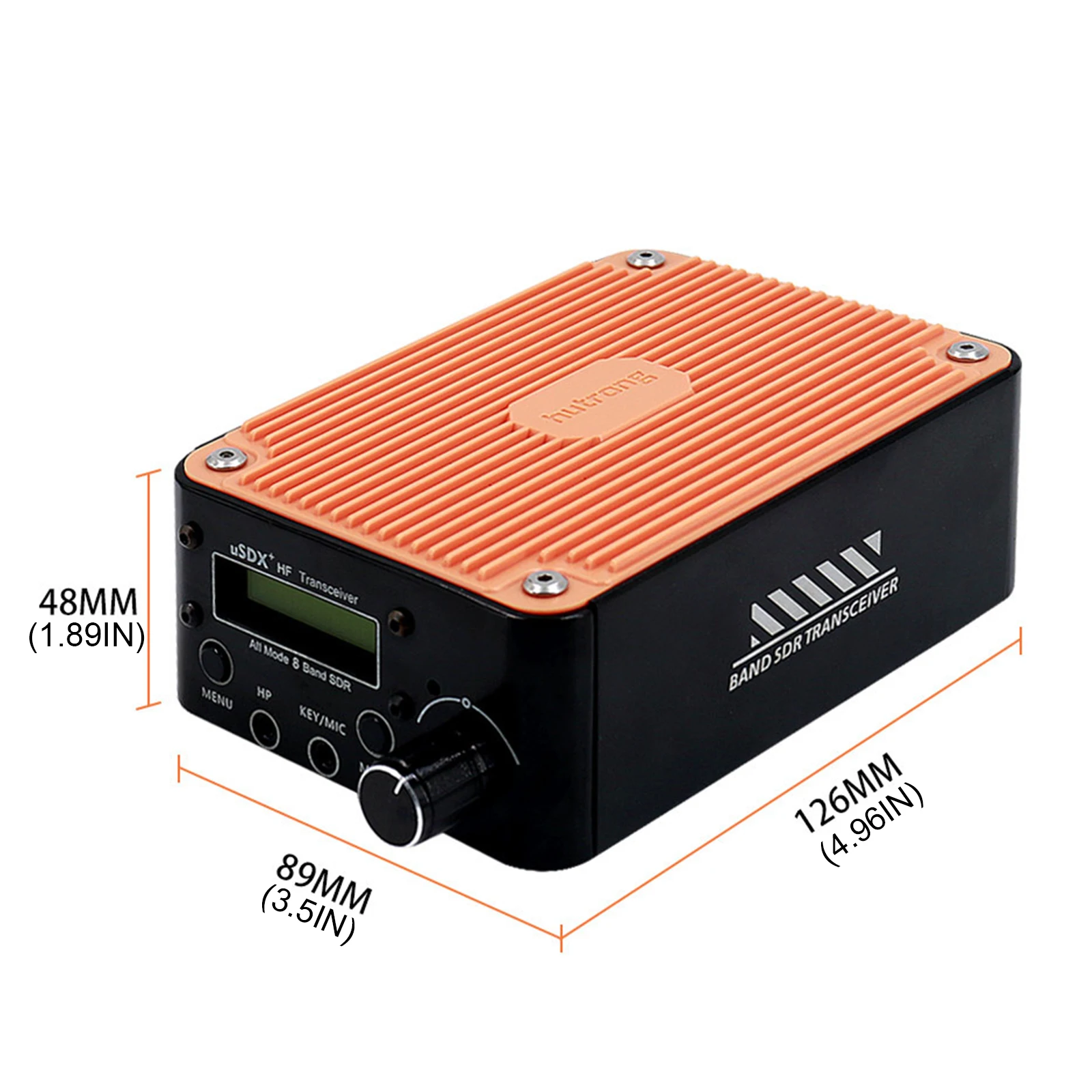 USDX+ Plus V2 8-Band Full-Mode Transceiver with LCD Screen Speaker HF Transceiver CW Auto-Decoding Support for SDR SSB and QRP