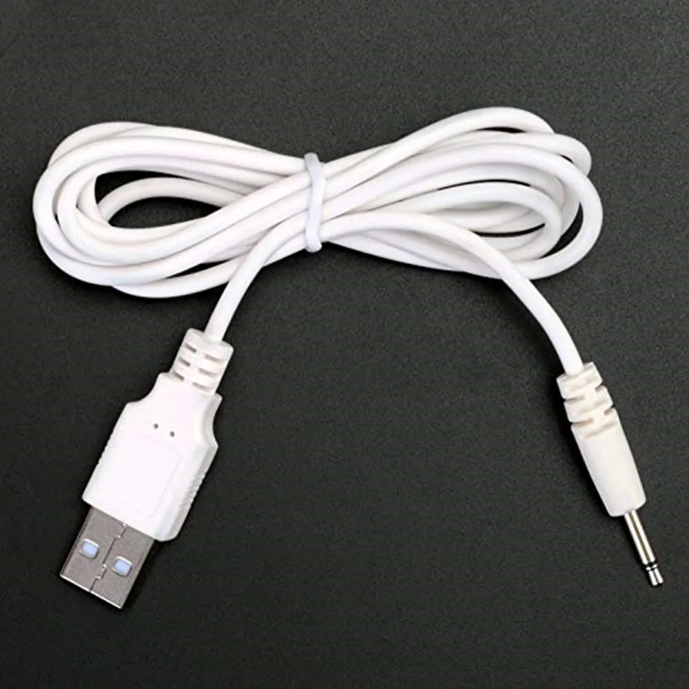 USB Power Charging Cord 2.5mm Replacement USB DC Charger Adapter for Rechargeable Massagers Fast Charging Cable