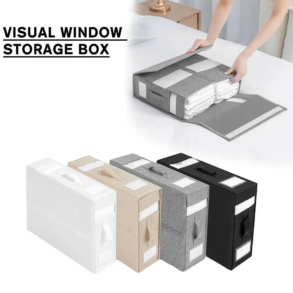 

Foldable clothing sorting box;visual window wardrobe organizing organizing storage storage box box;Drawer underwear basket; O6A5