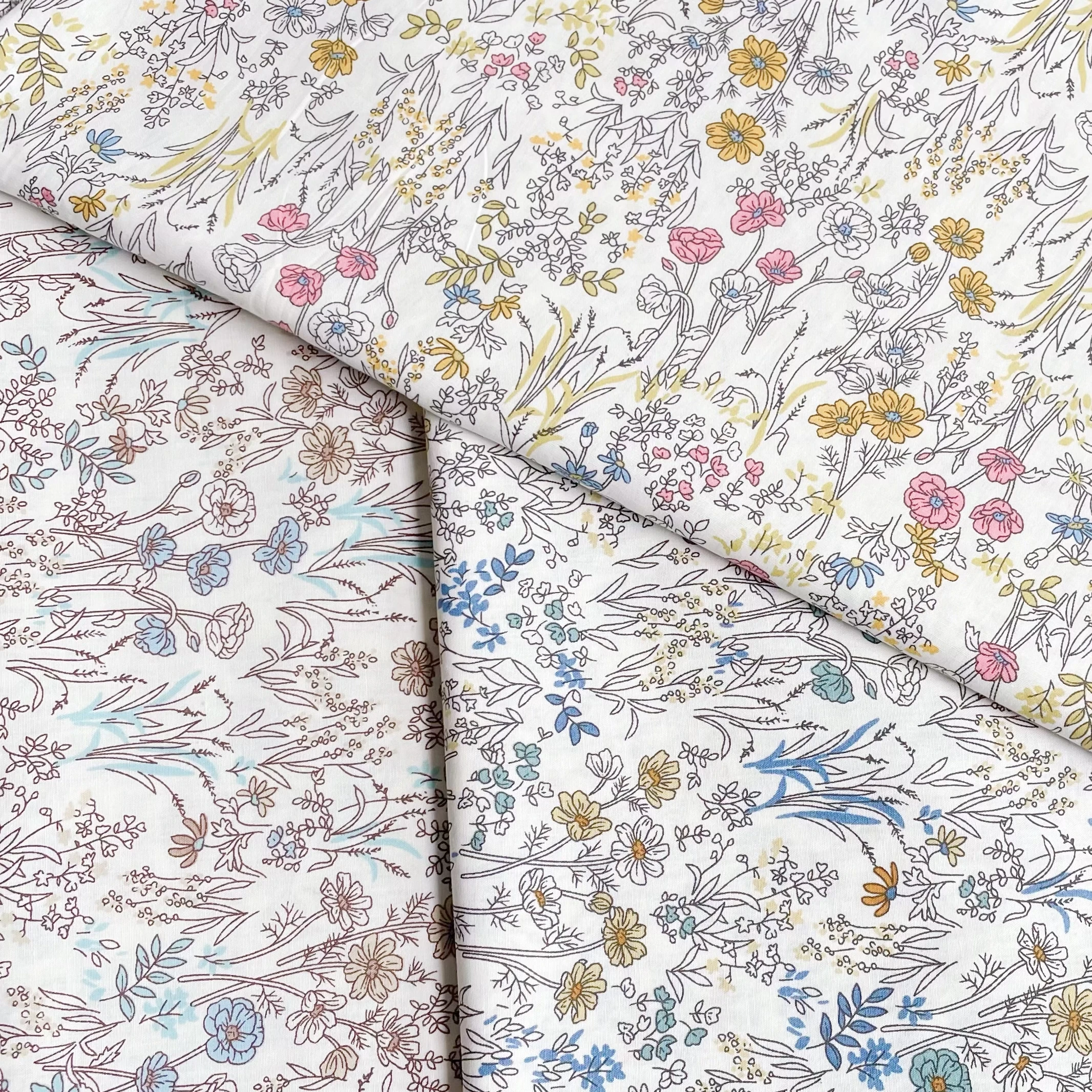 Betsy Plant Floral 100% Cotton Poplin Like Liberty Fabric Digital Printing for Sewing Cloth Dresses Skirt Kids DlY Designer cotton fabric cotton poplin fabric