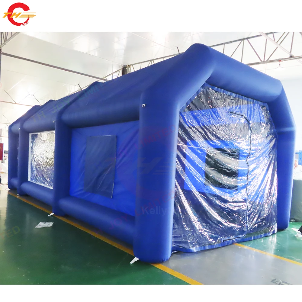 

Free Shipping 6x4m/8x4m Blue Color Cheap Inflatable Spray Paint Booth Car Cover Tent Outdoor Cars Garage Spray Cabin with Blower