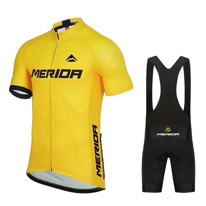 Cycling jersey set Sports Team Training Cycling Clothing Breathable Men Short Sleeve Mallot Ciclismo Hombre Verano Merida Cycling Jersey Sets