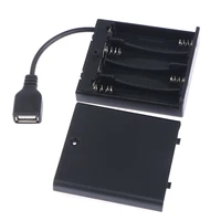 4 X AA USB Battery Box For 5V LED Strip Lights USB Mini Power Supply 1