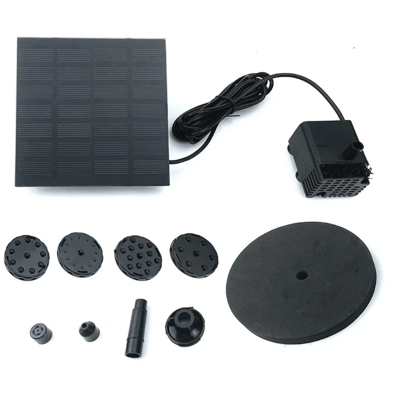 

Квадратный солнечный фонтан 1,2 Вт с солнечным насосом для пруда соплами, простым в установке