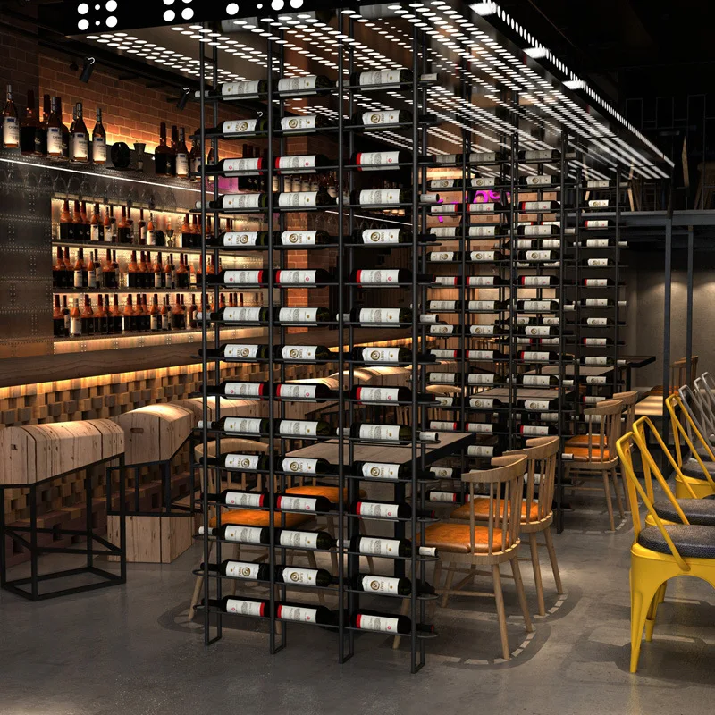 Bottles Shelf Wine Rack Metalic Hotel Modern Minimalist Display Cabinet Bar Sitting Room Cremalheira De Vinho Home Furniture