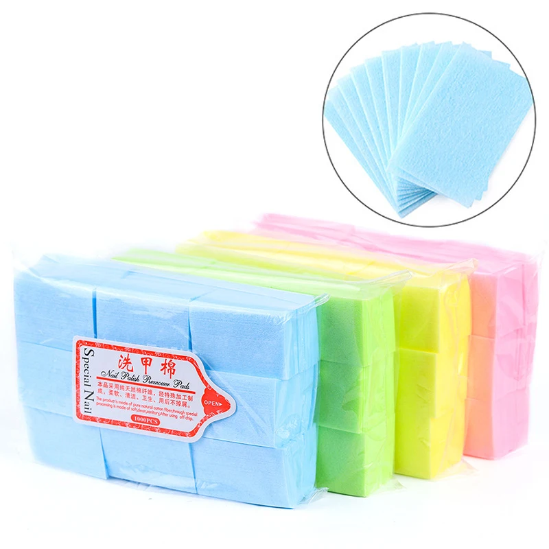 Nail Polish Remover Wipes Cleaning Lint Free Paper Pad Soak off Manicure tool