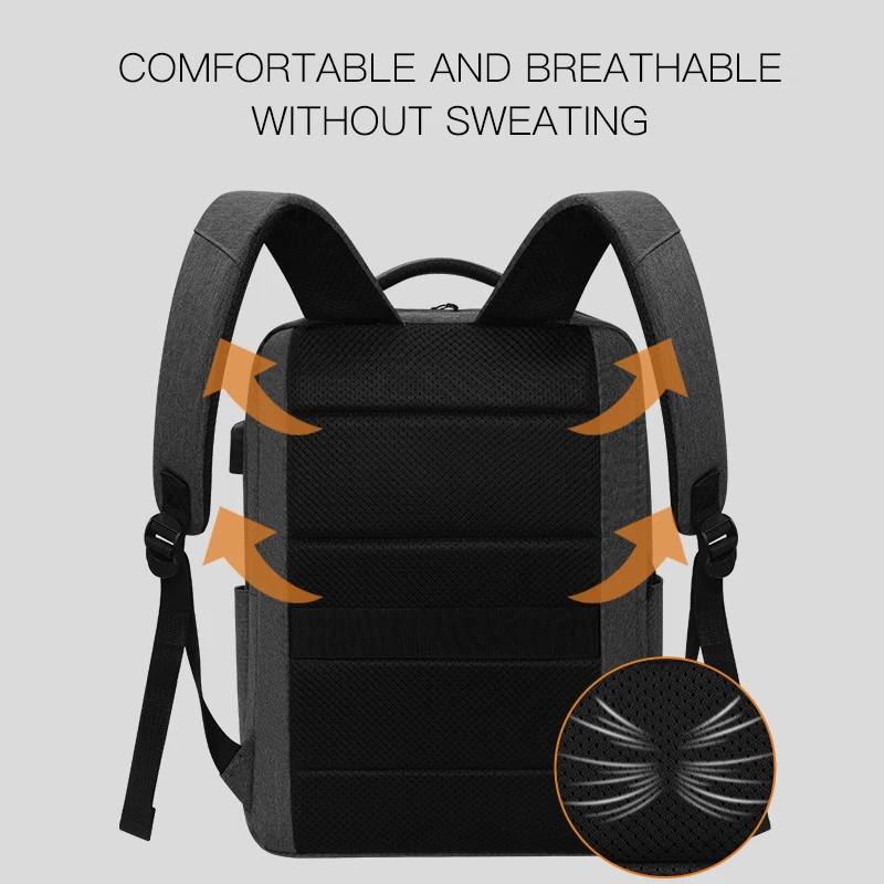 Mochila Laptop Usb para Mulheres e Homens Mochila Escolar Mochila de Viagem Bolsa de Lazer 15.6 16 17.3 - Imagem 5