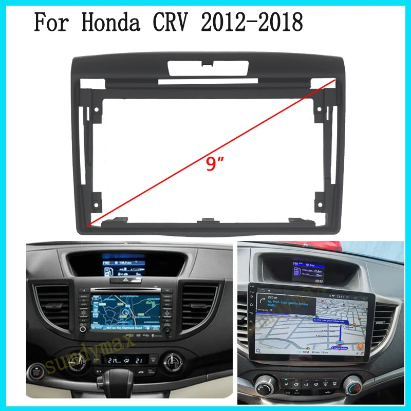 

9 дюймовый большой экран 2 Din android автомобильный радиоприемник рамка для honda CRV 2012-2017 Автомобильная панель комплект крепления