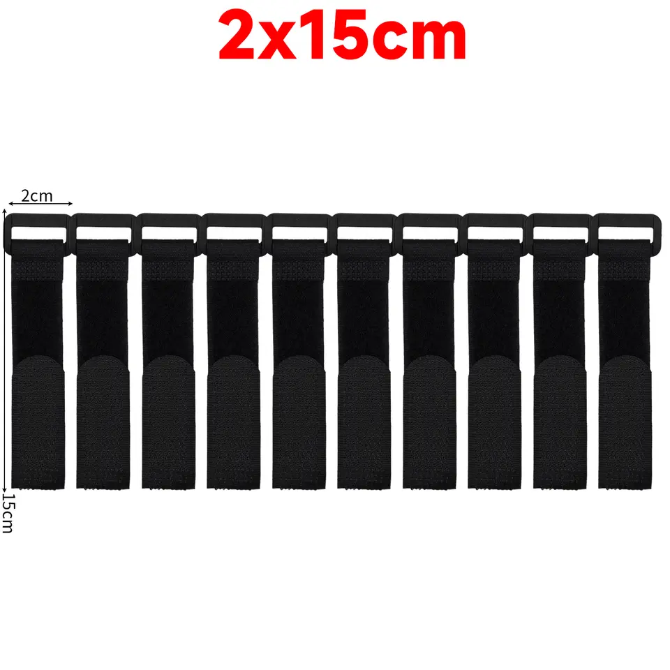 10-100pcs Reusable Hook and Loop Tie-downs Adjustable Nylon Cable Ties Nylon Fasteners Cord Straps Organizer for Securing Wires image 9