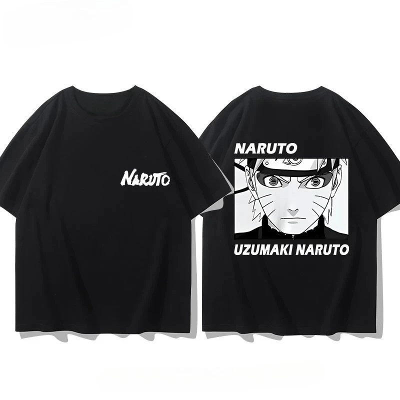 Premium Naruto Uzumaki Graphic Print Men's T-Shirt - 100% Cotton Luxury Designer Summer Tee