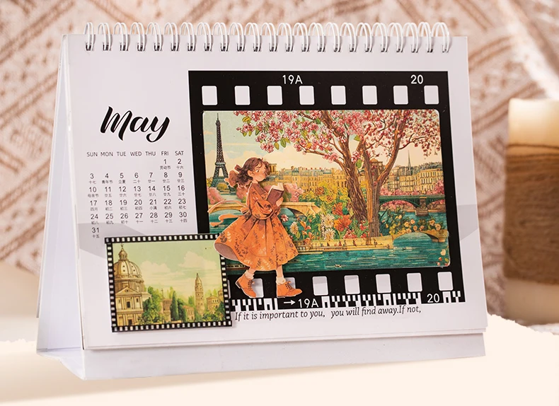 JIANQI 65mm * 2m Europäischen Reise PET Band Vintage Scrapbooking DIY Notebook Dekoration Basis Material Aufkleber – Detail 10
