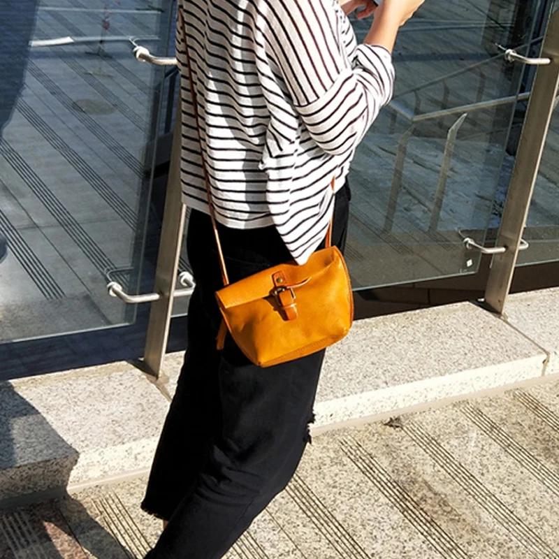 MJ Soft Genuine Leather Women Messenger Bag Female Real Leather Crossbody Shoulder Bags Small Handbag Retro Phone Bag For Girls crossbody bag,women shoulder bag