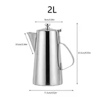 Stainless Steel Coffee Pot Iced Tea Pitcher Beverage Jug Cold Water Kettle Water Pitcher Drink Pitcher For Bar Home Hotel 6
