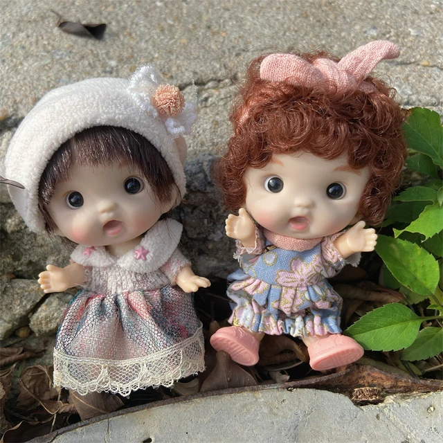 Mini BJD Dolls for Girls OB11 10cm Doll Clothes Cute Surprise Toys Kawaii Face Bjd Doll Full Set Toy for Kids Xmas Gifts Boneca 6
