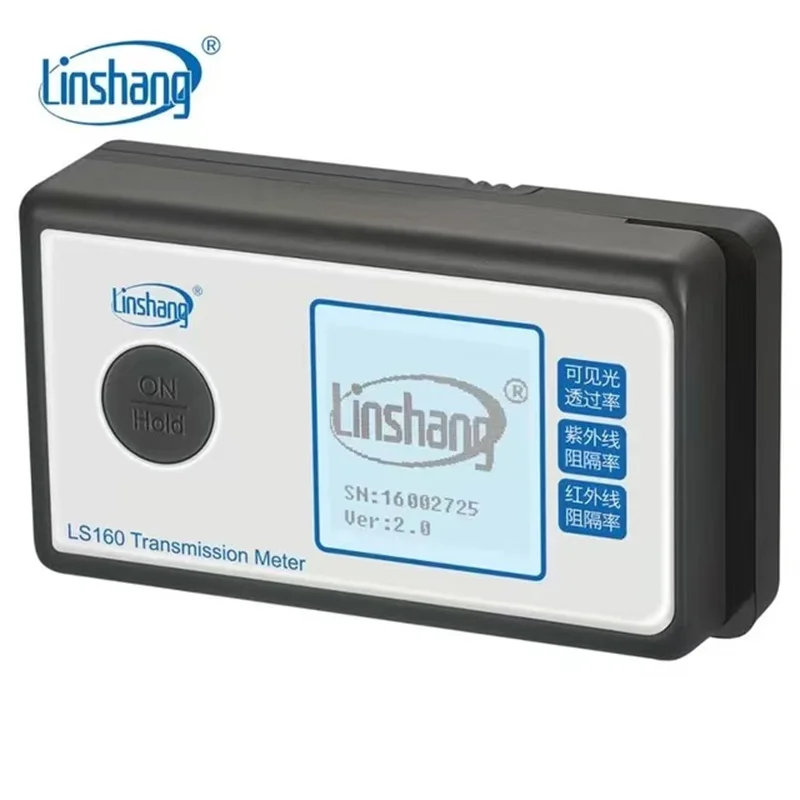 Tint Meter LS160 Linshang Portable Solar Film Transmission Meter Test Window Tint UV IR Rejection Visible Light Transmittance