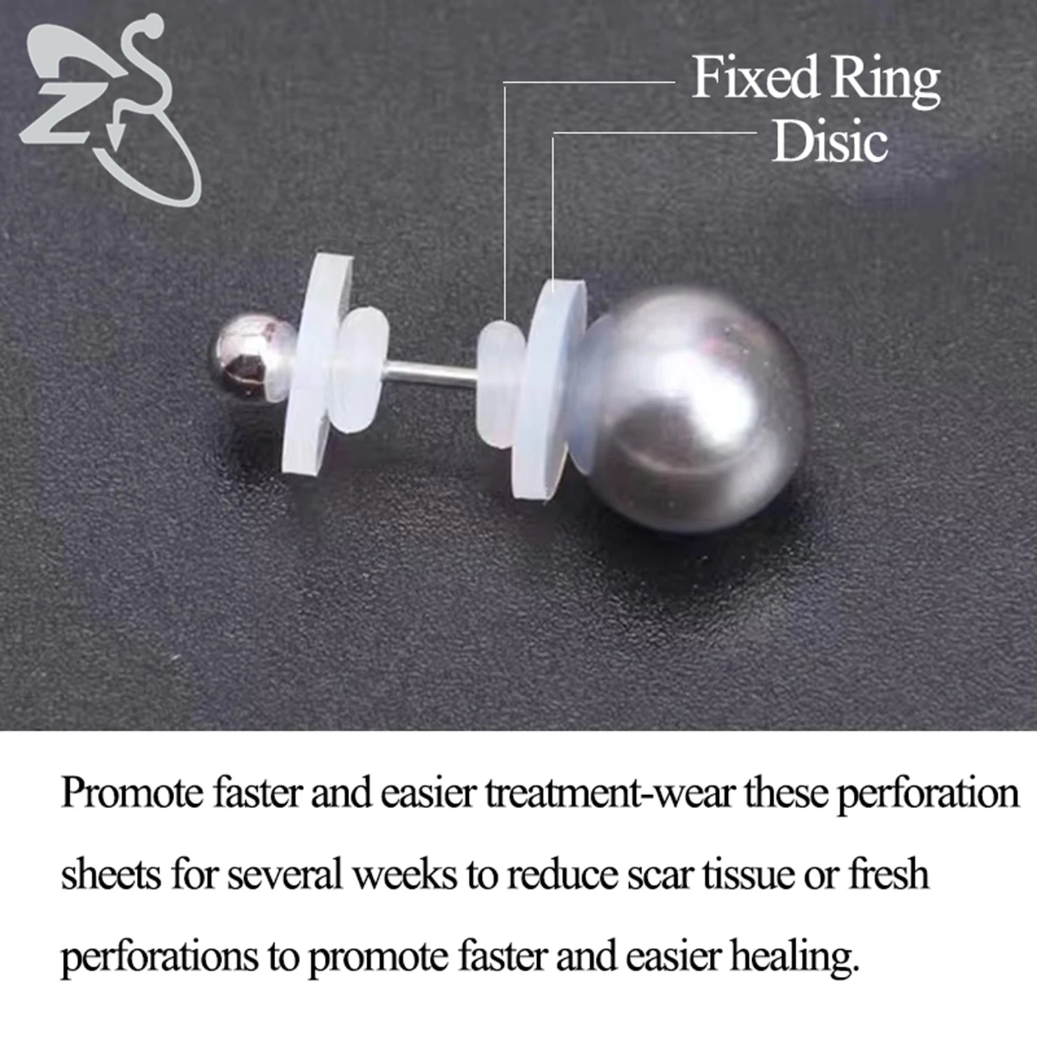 H'eres/ヒアーズ SPINAL SINGLE PIERCE ZS 6-200PCS/Lot Silicone Piercing Transparent Healing Discs