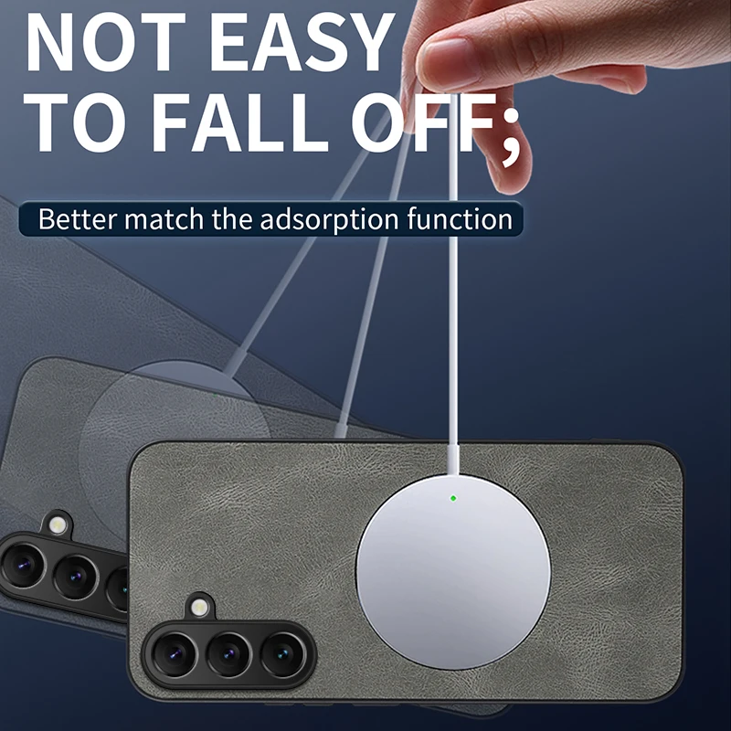 Luxury Classic Leather Magnetic Phone Case Cover