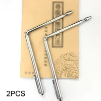 2pcs Flexible Water Witching Portable Dragon Seeking Detachable Tool Dowsing Rod Copper Energy Outdoor Adjustable Detector 2