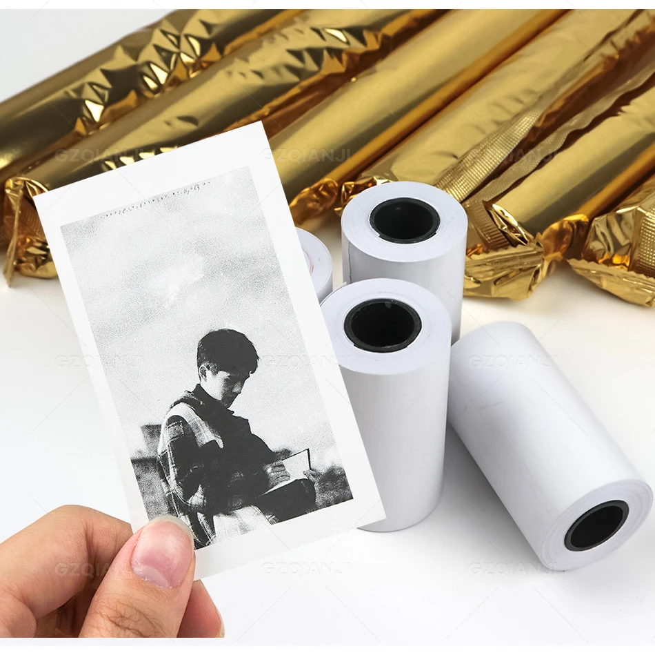 Universal Thermal Paper 57x25mm Thermal Receipt Paper Rolls for All Mini 58mm Inkless Wireless Bluetooth Thermal Photo Printer
