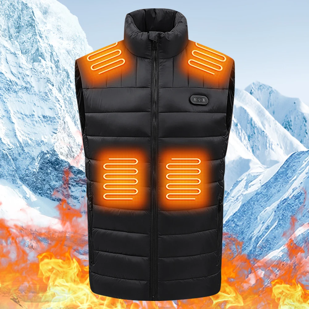 Heated Vest Electric Heating Vest Windproof 15 Areas Heated Electric Heating Gilet USB Charging Smart for Men Women