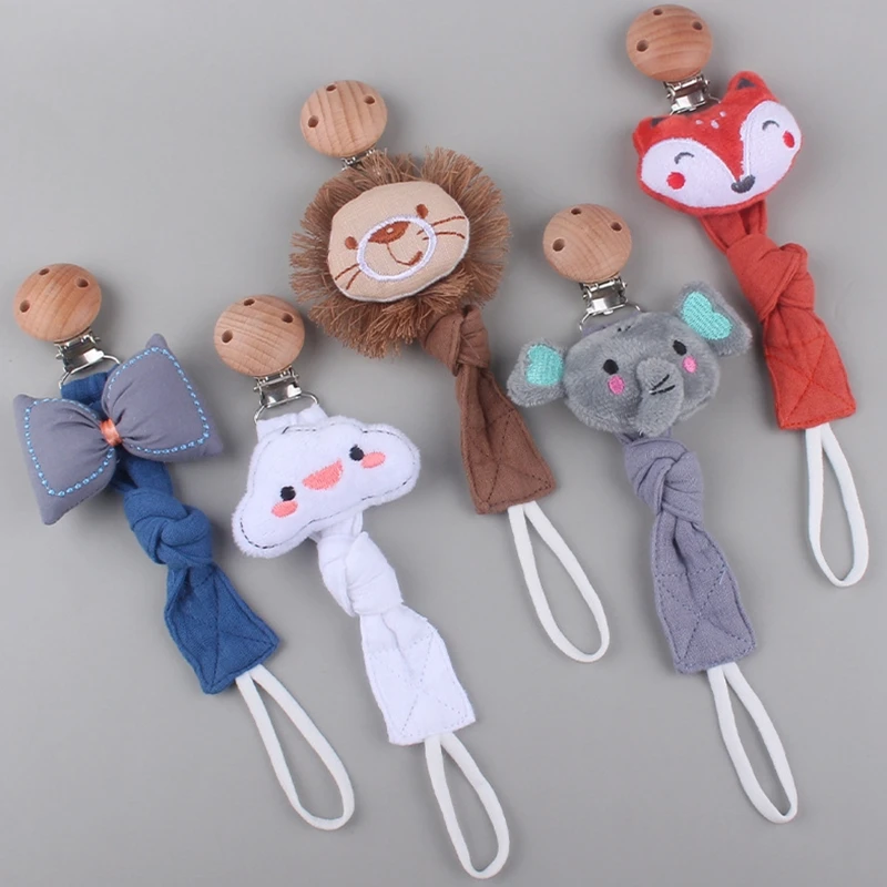 

Baby Cotton Pacifier Chain Wooden Clips for Infant Newborn Nipple Soother Dummy Dropshipping