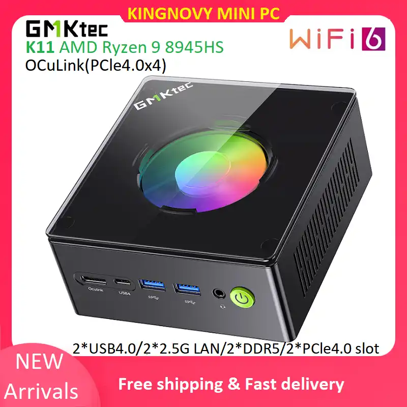 GMKtec Nucbox Mini PC K11 AMD Ryzen 9 8945HS 2*USB4 2*DDR5 2*PCIe