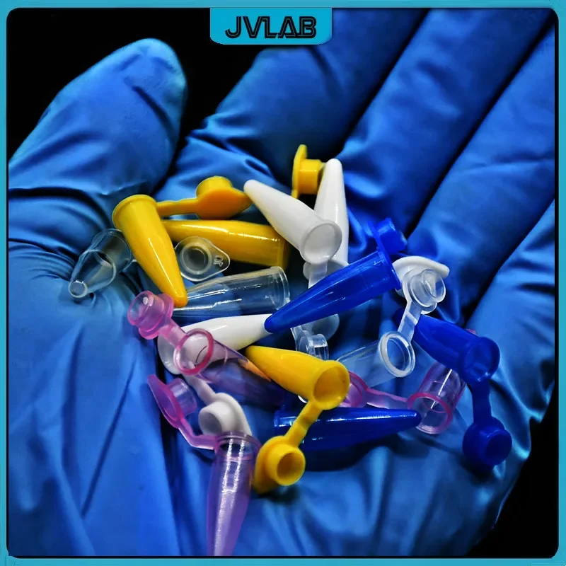 Microtubes Colorful Centrifuge Tube 0.2 ml Lab Centrifugal PCR Tube 200ul Pink/Blue/Yellow/Transparent/Porcelain White 1000/PK centrifuge tube