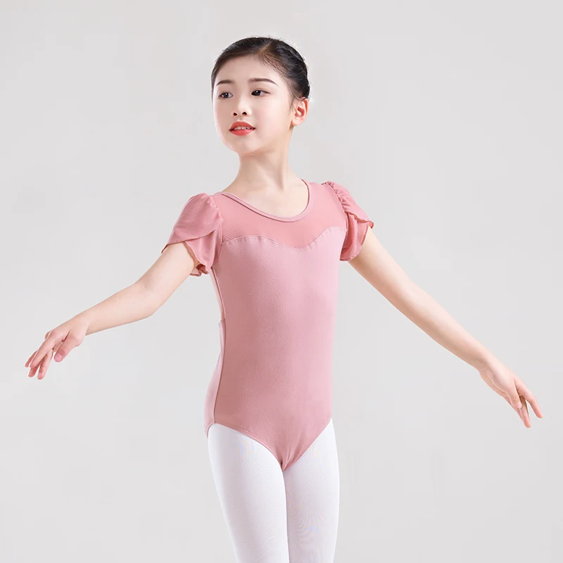 Happy Cherry Body Da Danza Con Gonna Per Bambine – Cotone, Maniche Corte, Scollo A Goccia, Taglie 3-16 Anni